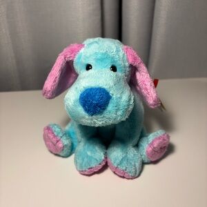 Ty Beanie Babies Kookie the Light Blue and Magenta Dog